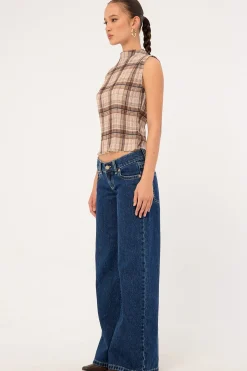 00 Wide Low Rise Jean Tara Indigo