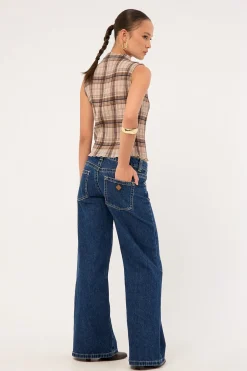 00 Wide Low Rise Jean Tara Indigo