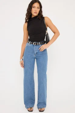 A 94 High & Wide Jean Eva Blue Organic