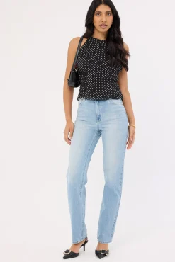 A 94 High Straight Jean Gia Blue Organic
