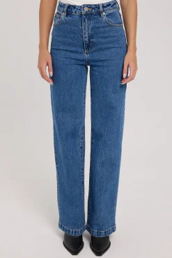 A 94 High Waisted Wide Jean Chantell Organic Blue