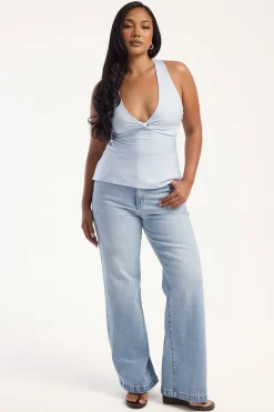 A 94 High Waisted Wide Jean Jessie Blue