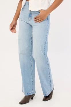 A 94 High Waisted Wide Jean Jessie Blue