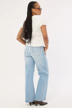 A 94 High Waisted Wide Jean Jessie Blue