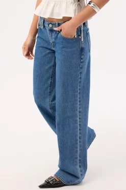 A 99 Low Rise Wide Jean Chantelle Blue Organic