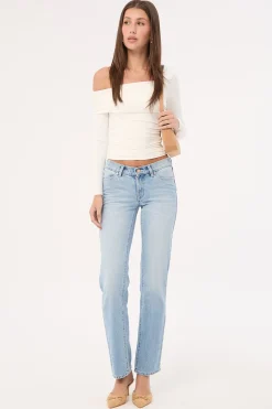 A 99 Low Straight Jean Gia Organic Blue