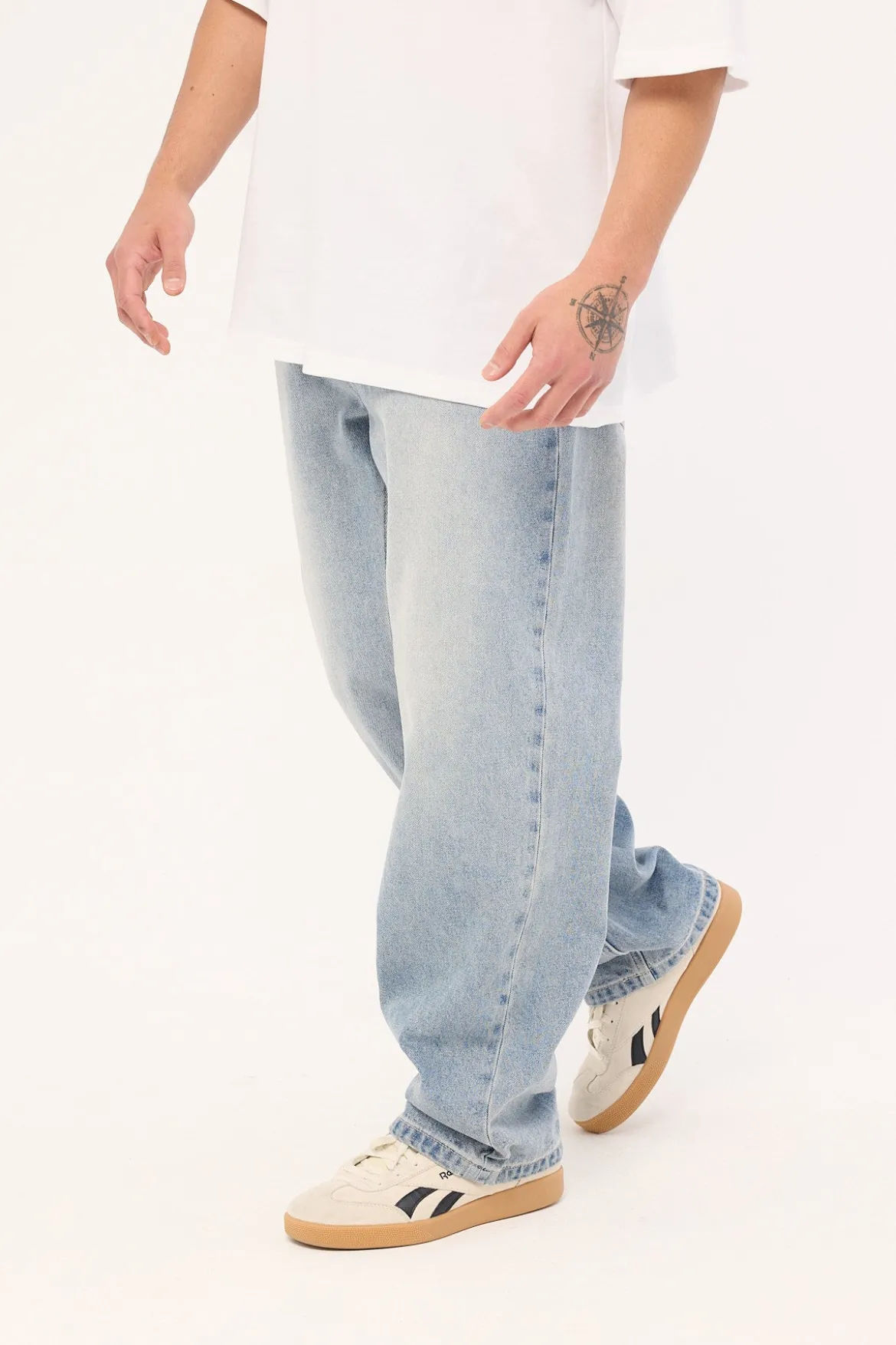 A5 Baggy Jean Harris Bleached Blue
