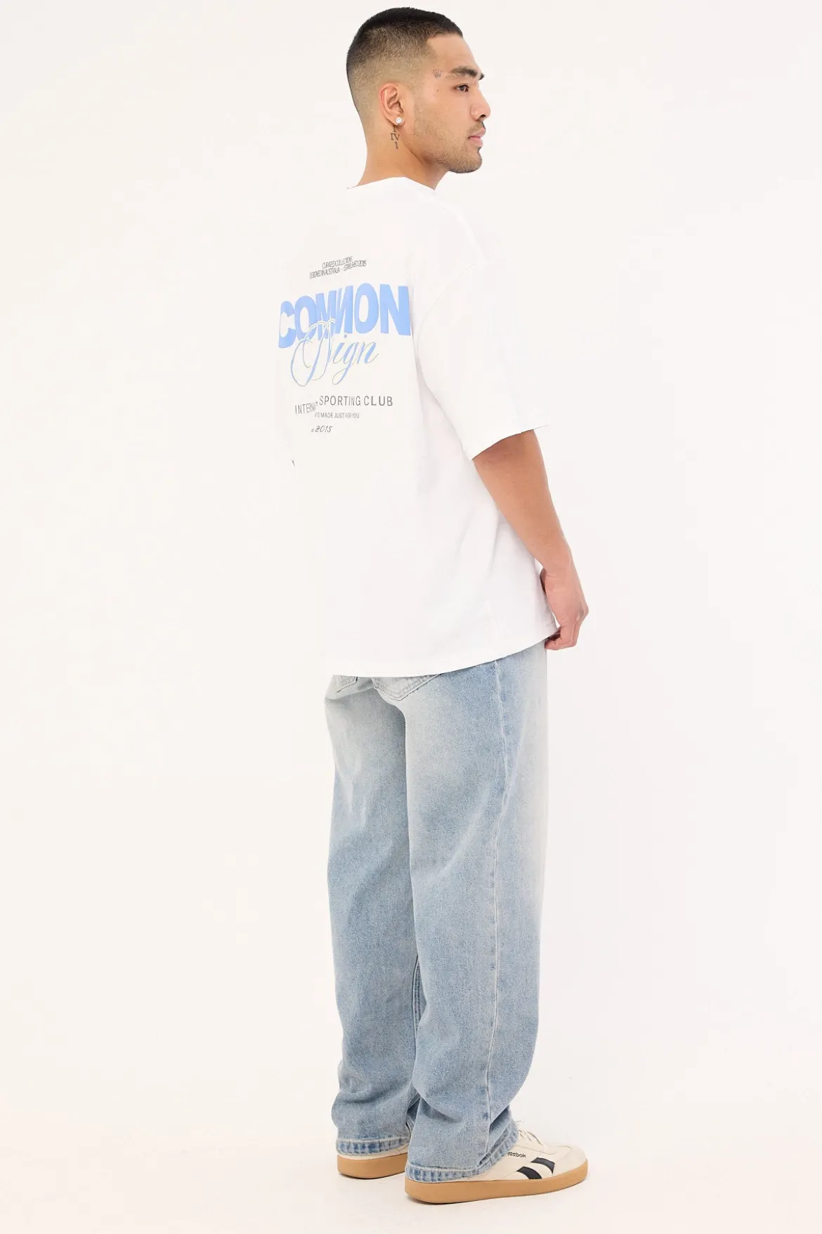A5 Baggy Jean Harris Bleached Blue