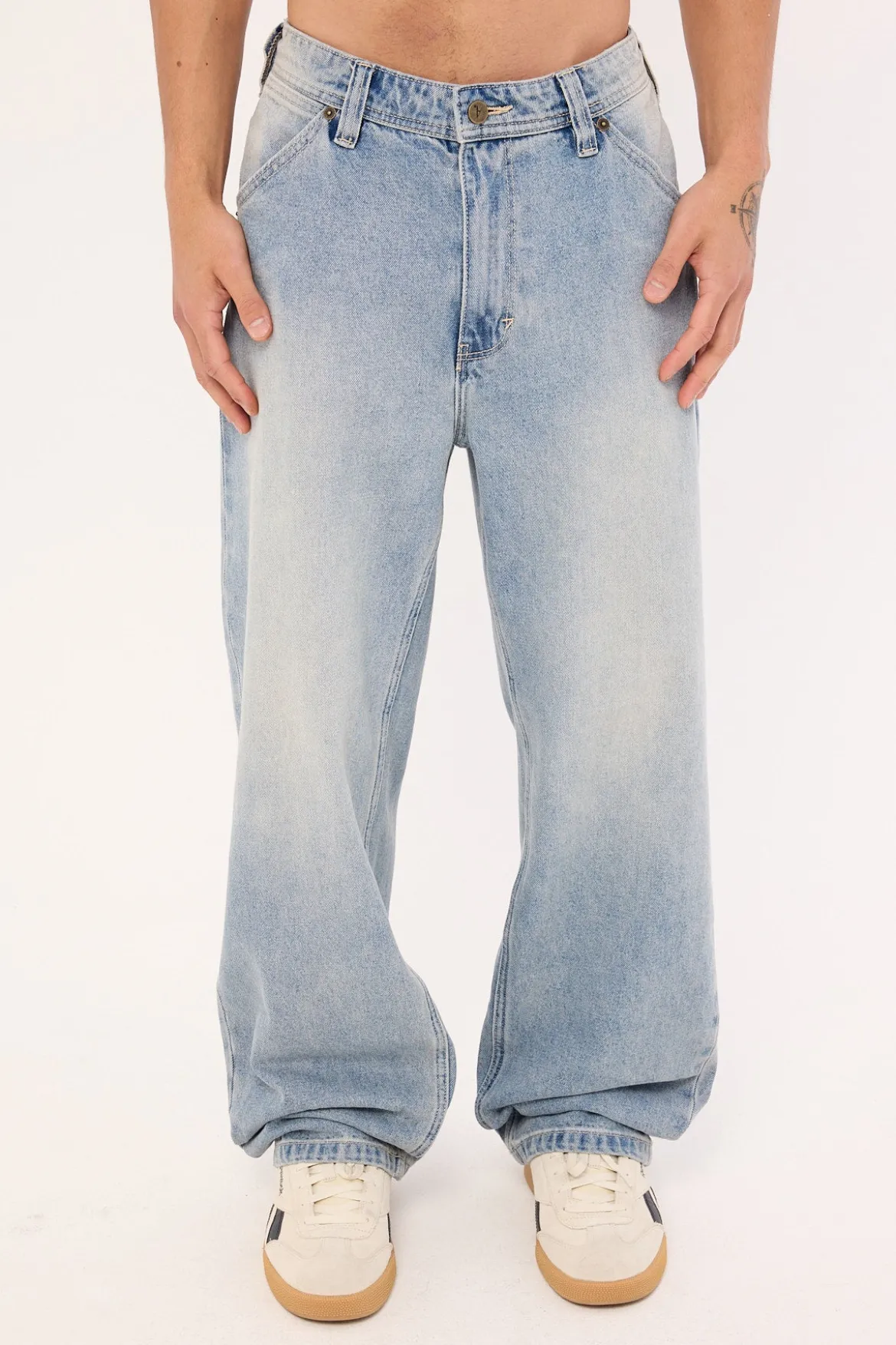 A5 Baggy Jean Harris Bleached Blue