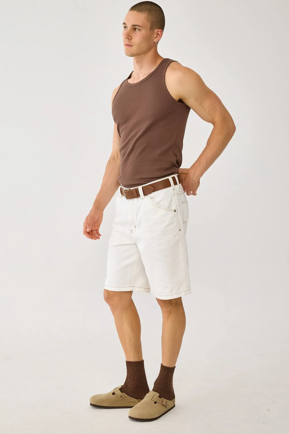 A5 Baggy Short Guy Ghost White