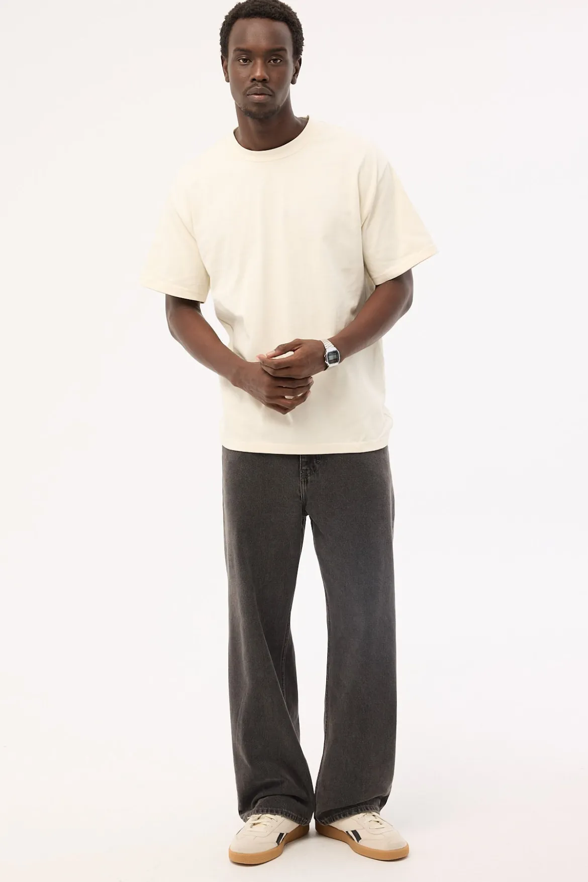 A6 Big Baggy Bazza Jean Washed Black