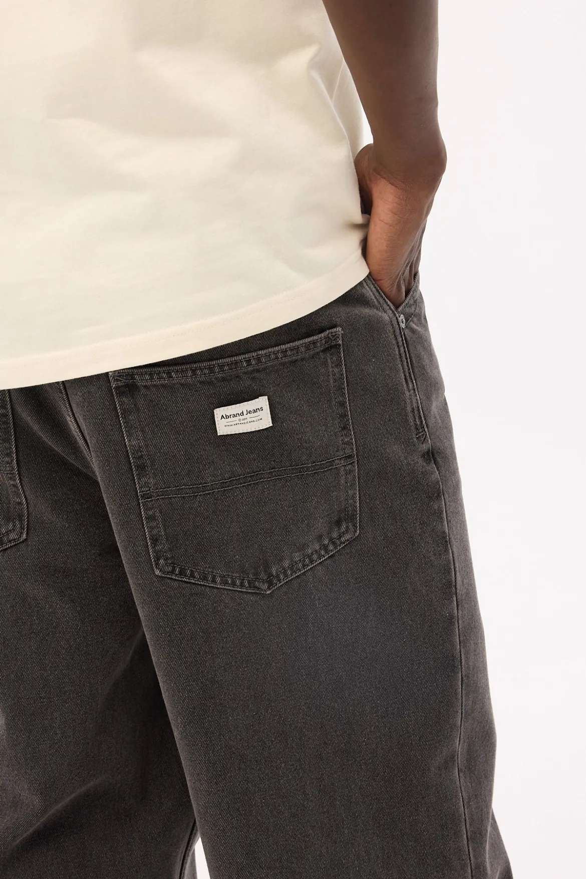 A6 Big Baggy Bazza Jean Washed Black