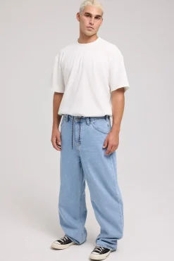 A6 Big Baggy Jean Bleach Blue