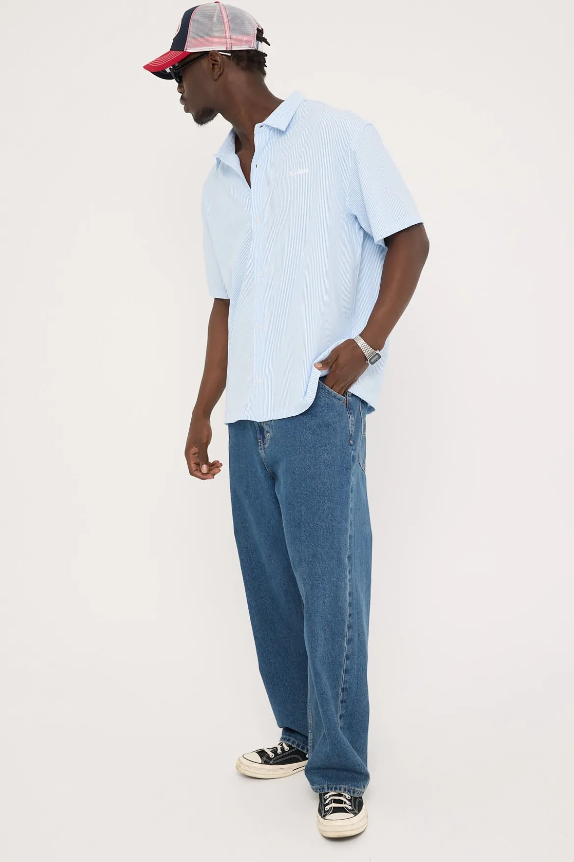A6 Brett Big Baggy Jean Mid Vintage Indigo