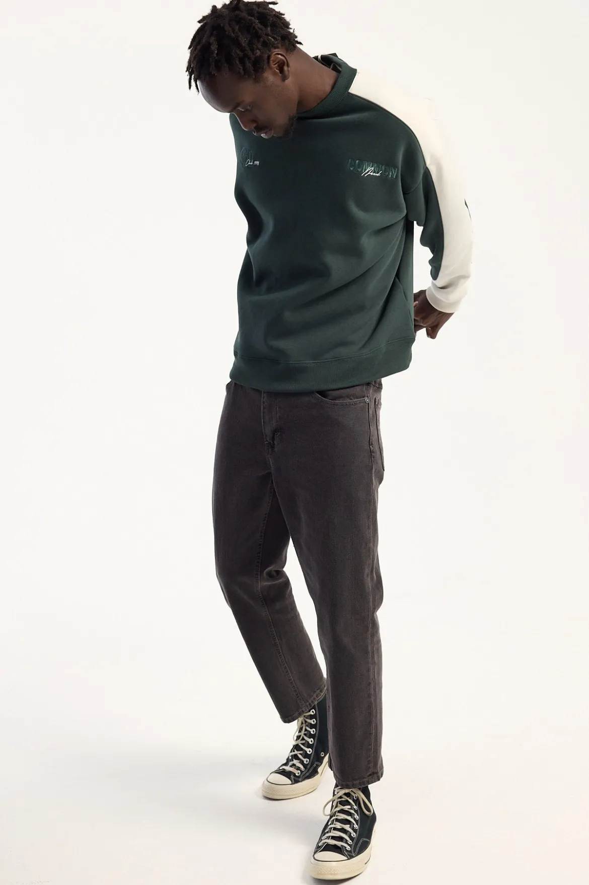 A3 Crop Jean Bazza Washed Black