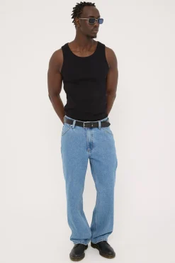 A5 Davis Flame Baggy Jean Bleached Vintage Indigo