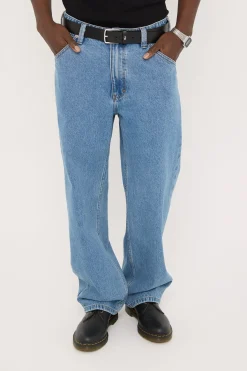 A5 Davis Flame Baggy Jean Bleached Vintage Indigo
