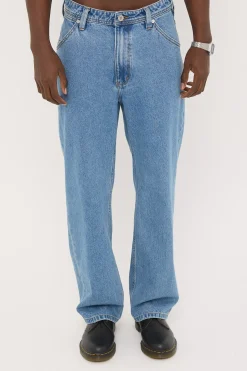 A5 Davis Flame Baggy Jean Bleached Vintage Indigo