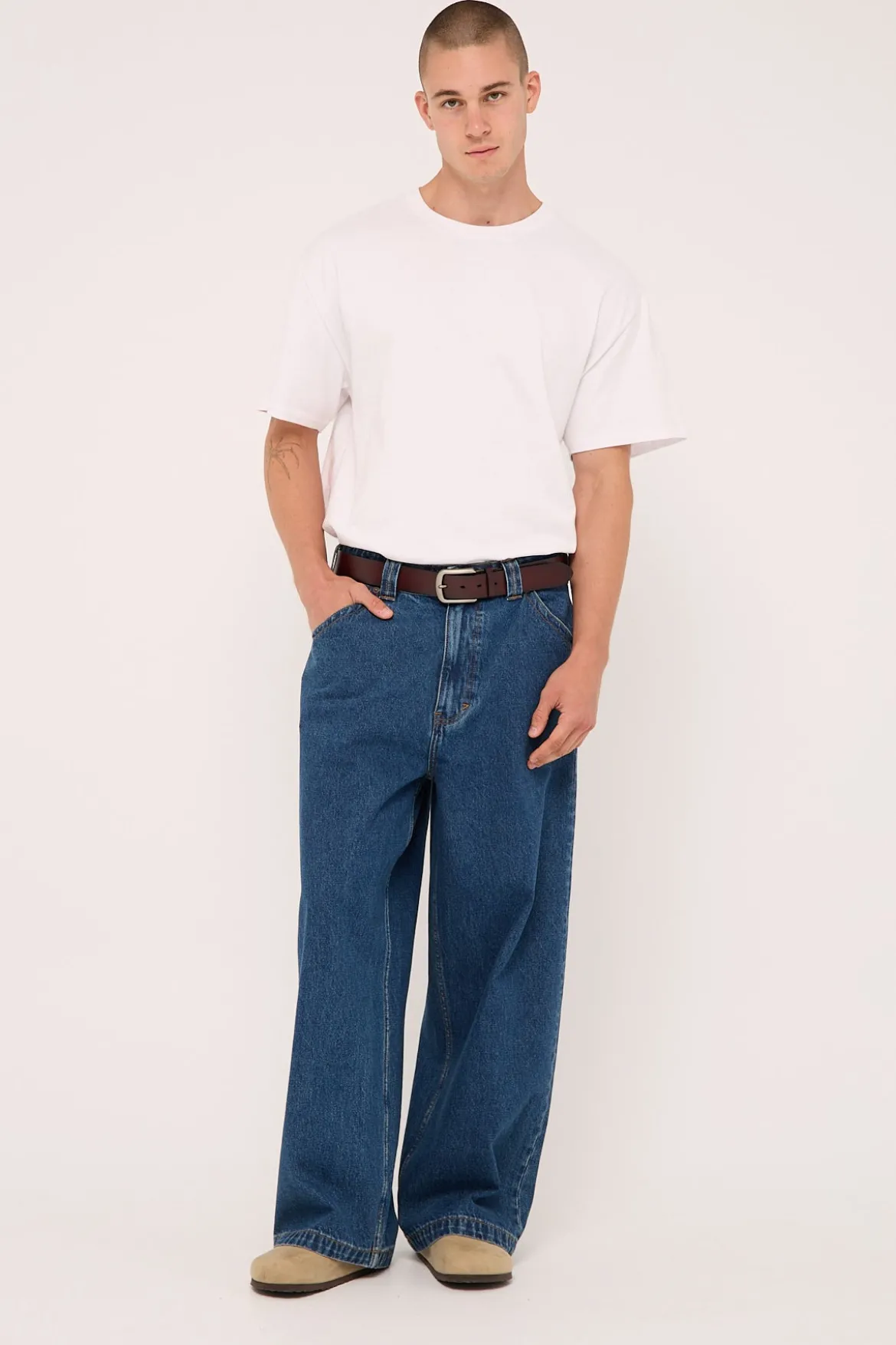 A7 Gavin Mega Baggy Jean Mid Vintage Indigo