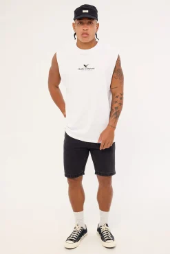 A Haven For The Restless Merch Fit Muscle Tee Merch White