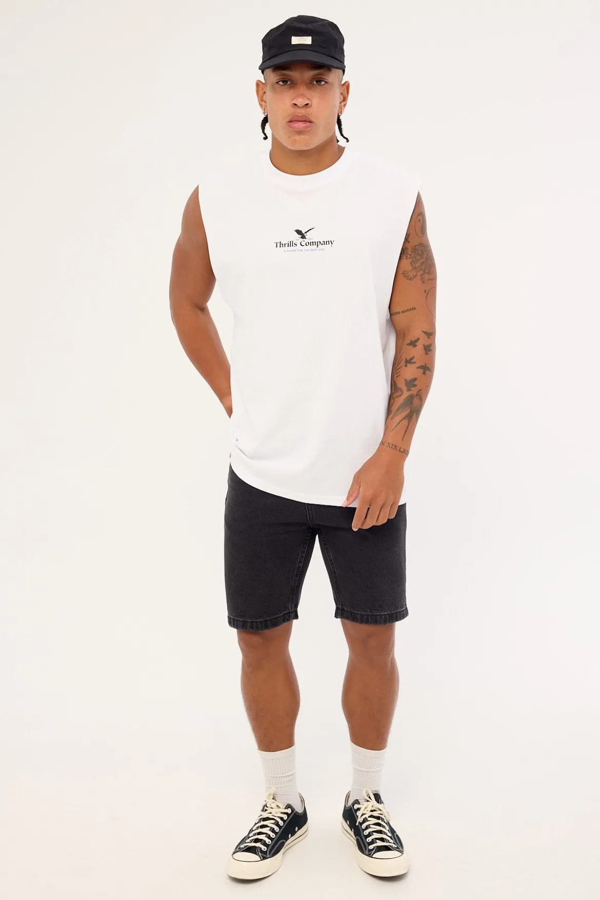A Haven For The Restless Merch Fit Muscle Tee Merch White