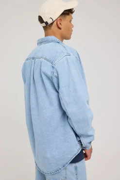A5 Shacket John Bleach Blue