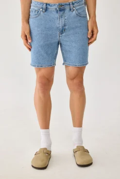 A2 Slim Short Simon Bleached Vintage Indigo