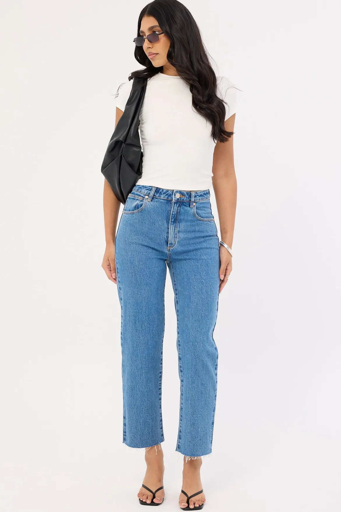 A Venice Straight High Rise Jean Denise Blue