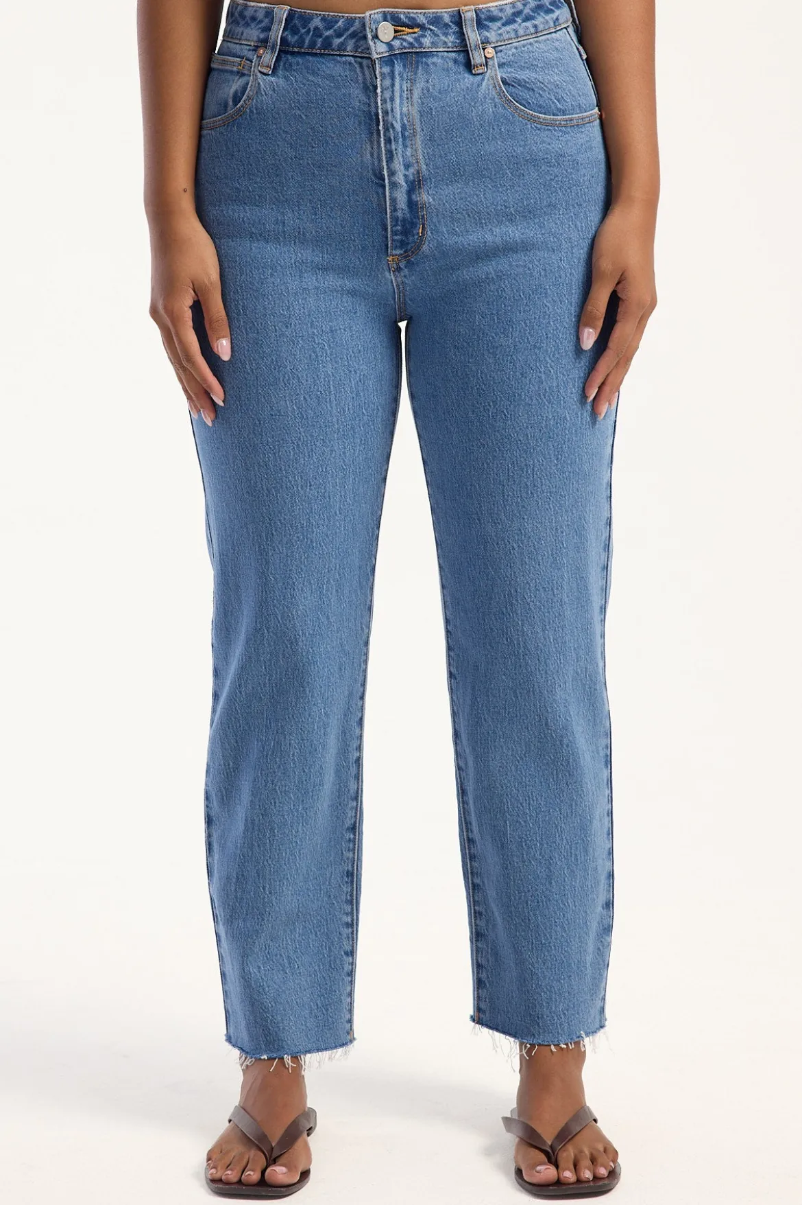 A Venice Straight High Rise Jean Denise Blue