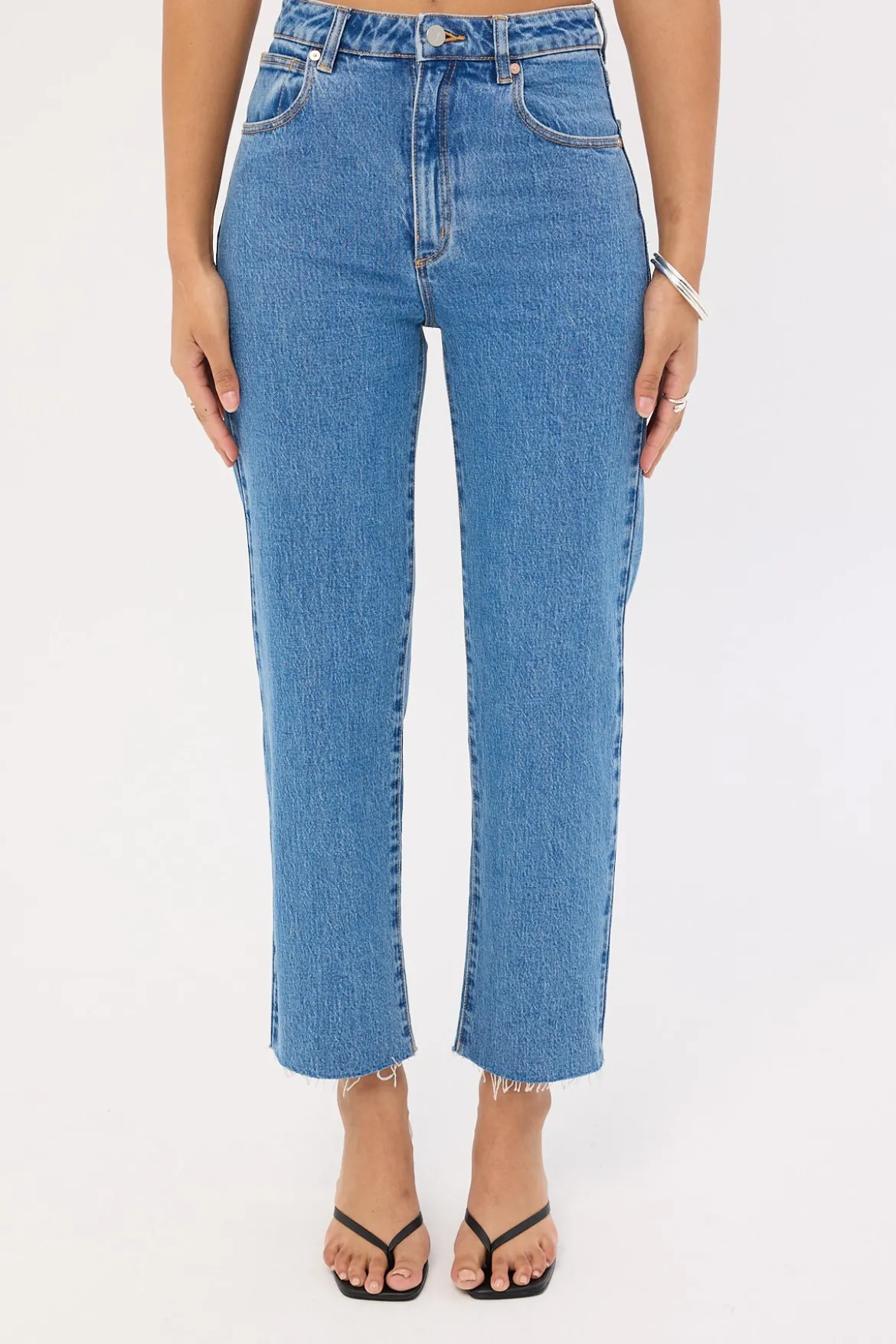 A Venice Straight High Rise Jean Denise Blue