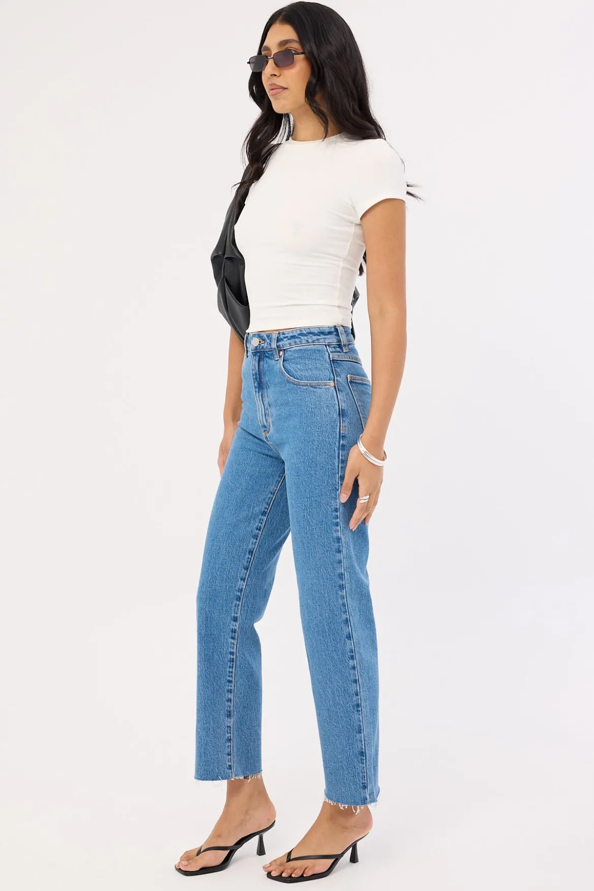 A Venice Straight High Rise Jean Denise Blue
