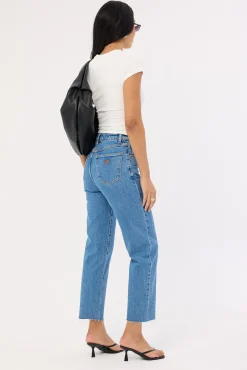 A Venice Straight High Rise Jean Denise Blue