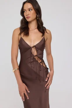 About A Girl Maxi Dress Chocolate