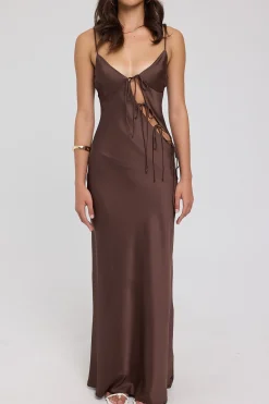 About A Girl Maxi Dress Chocolate