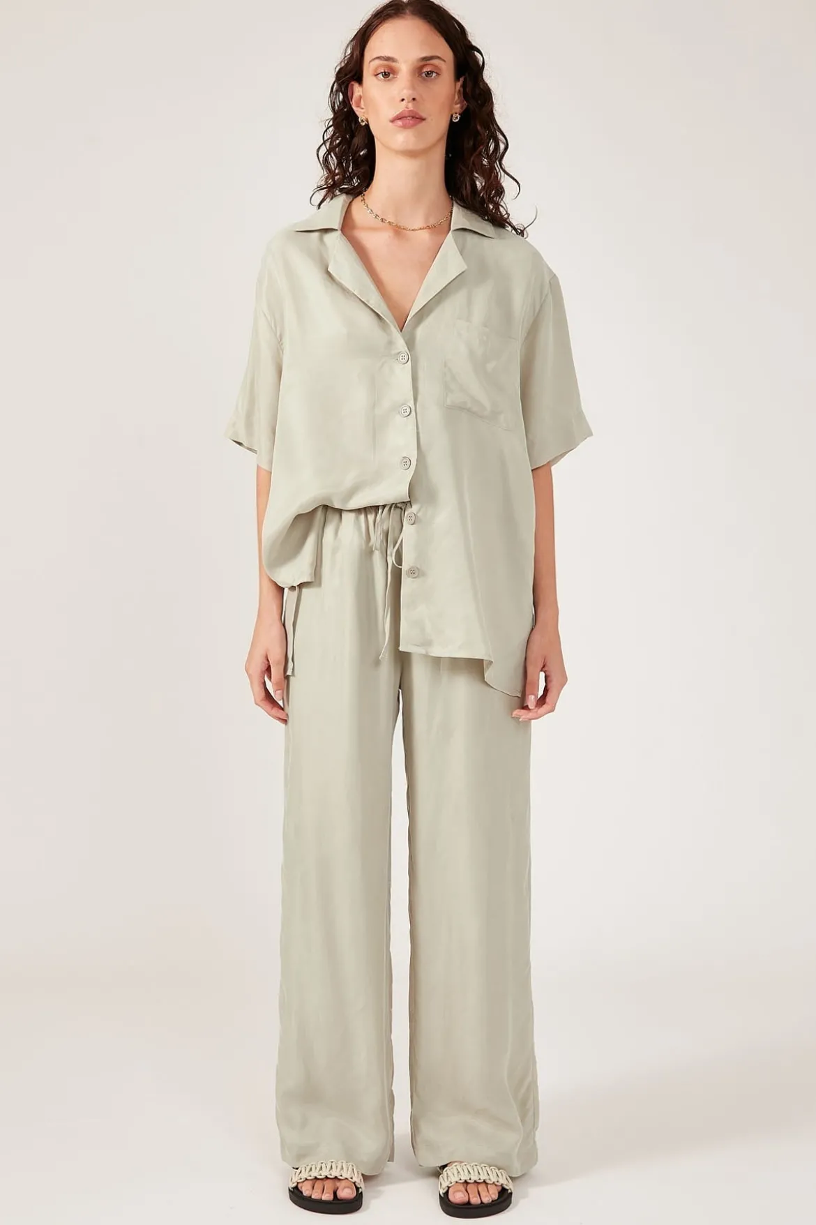 Ace Cupro Pant SLATE