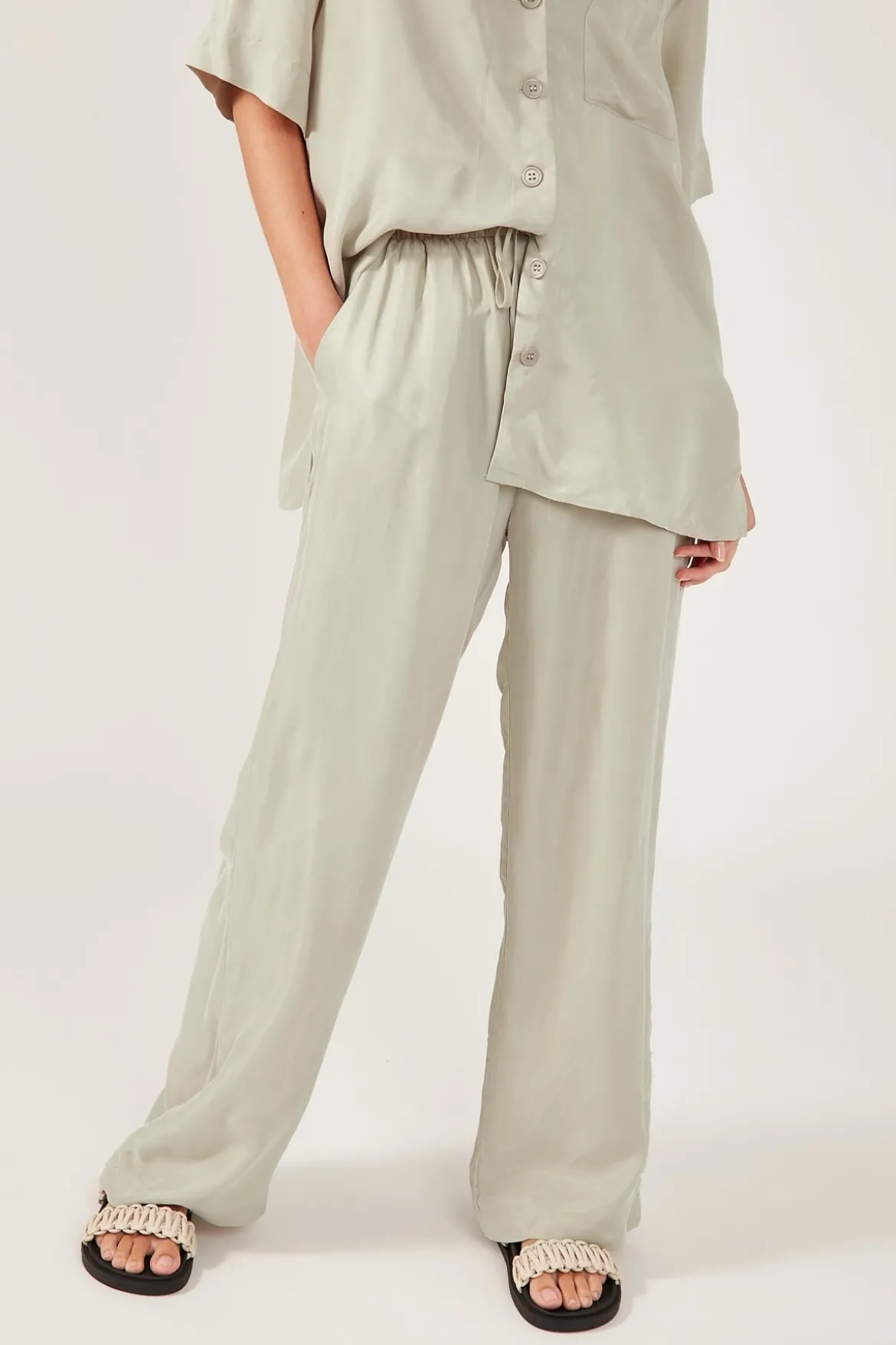 Ace Cupro Pant SLATE