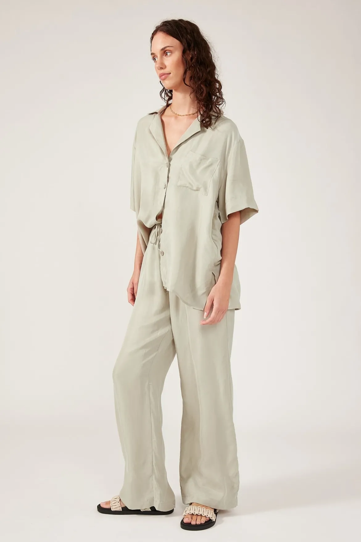Ace Cupro Pant SLATE