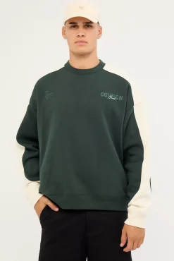 Activate Panel Crew Sweater Dark Green
