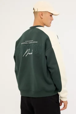 Activate Panel Crew Sweater Dark Green