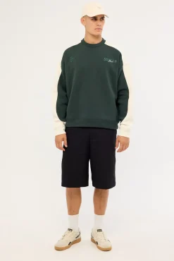 Activate Panel Crew Sweater Dark Green