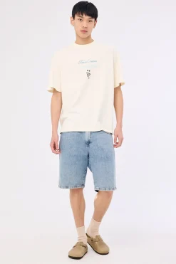Adaption to Gravitation Box Fit Oversize Tee Snow White