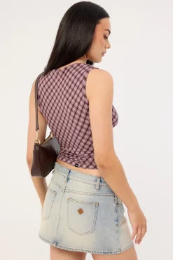 Adorned Check Tank Coffee