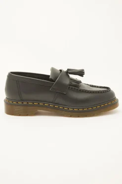 Adrian Tassel Loafer Black/Yellow Stitch