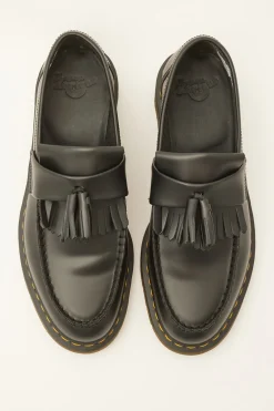 Adrian Tassel Loafer Black/Yellow Stitch