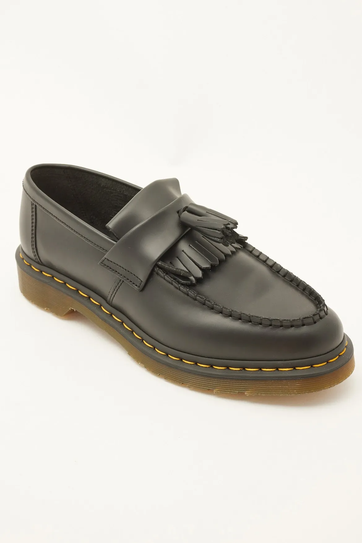 Adrian Tassel Loafer Black/Yellow Stitch