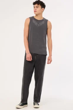 Aethera Bound Singlet Tank Washed Black