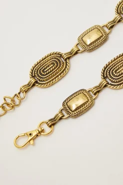 Agate Caves Metal Chain Belt Gold
