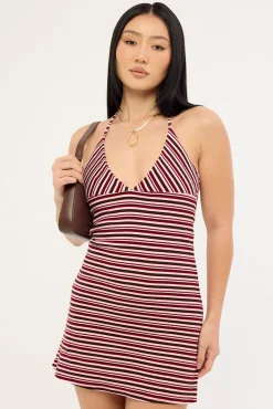 Aida Stripe Mini Dress Pink Stripe