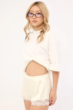 Aino Lace Shorts Cream