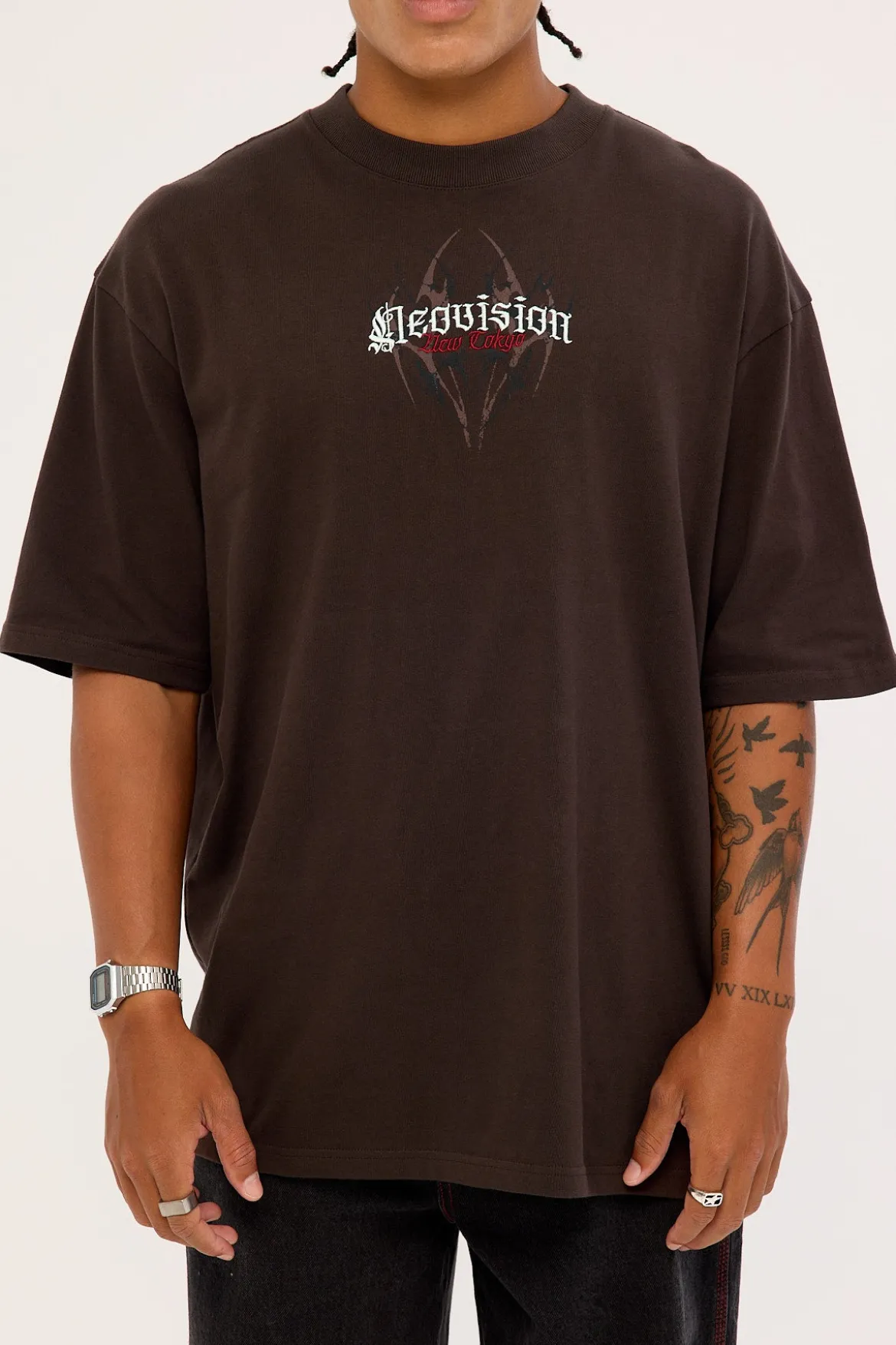 Akuma Oversize Super Heavy Tee Coffee Brown